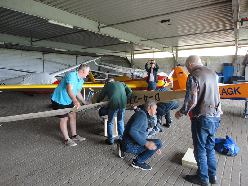 Aufbocken in R�ckenlage